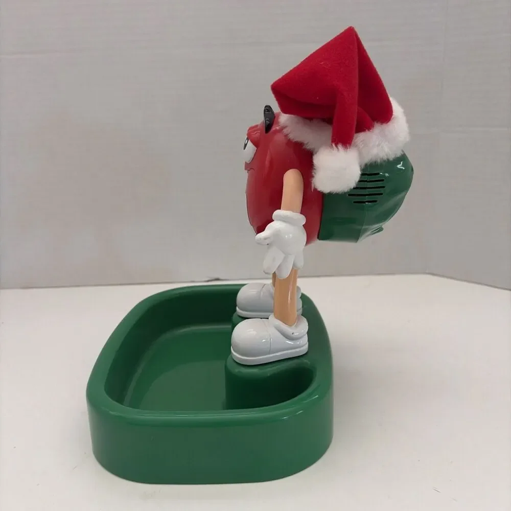 Vintage 1999 M&M's Red Santa Talking Animated Christmas Candy Dish Holiday